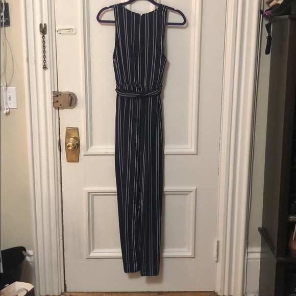 Blue jumpsuit with white strips from Anthropologie - Picture 5 of 6